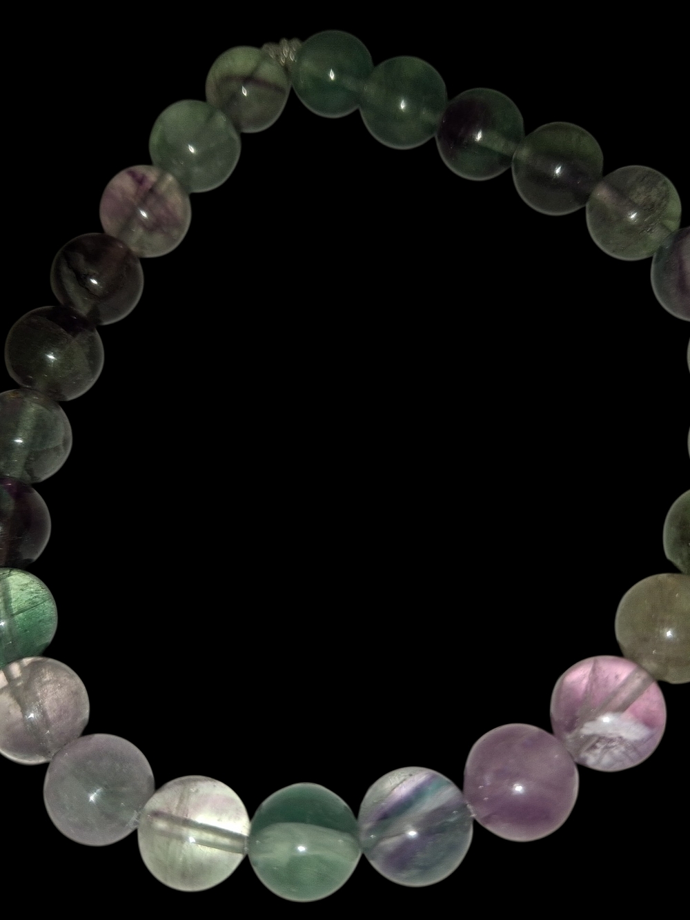 Stunning Vibrant Rainbow Fluorite 8mm Round Genuine Beads - Picture 7 of 10